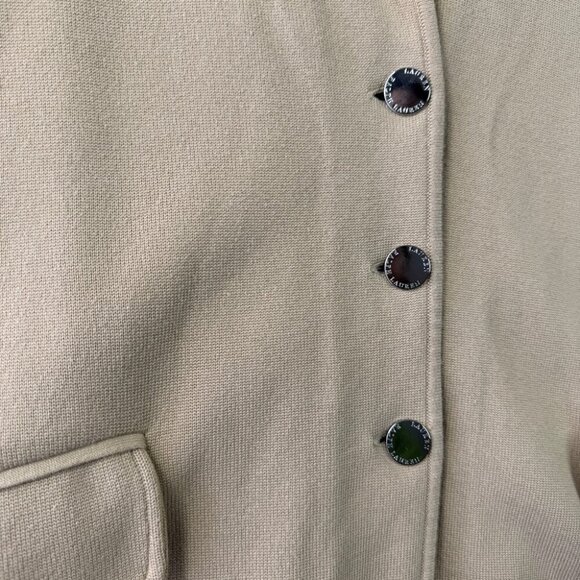 Lauren Ralph Lauren Tan Lagenlook Cotton Lightweight Knit Womens Blazer Size 3X - Picture 2 of 16